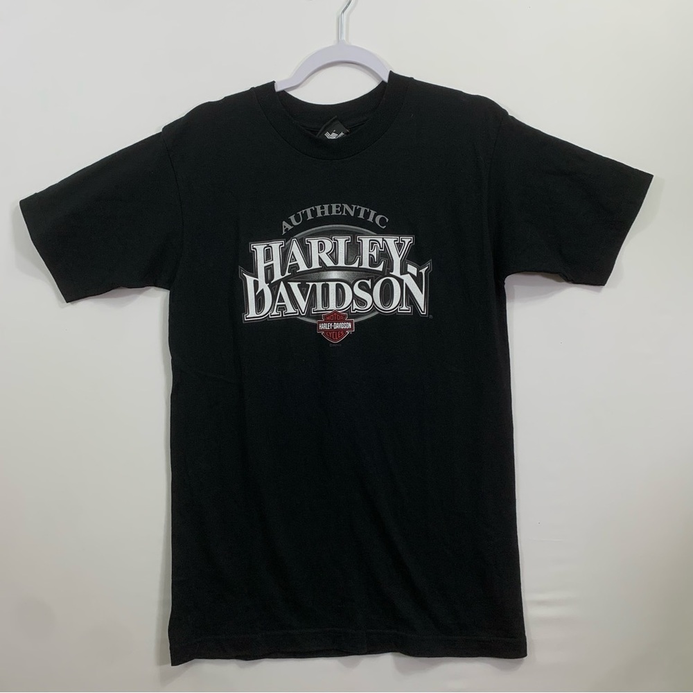 2000s Harley Davidson of Hong Kong Double Sided Graphic Tee Adult Medium Black